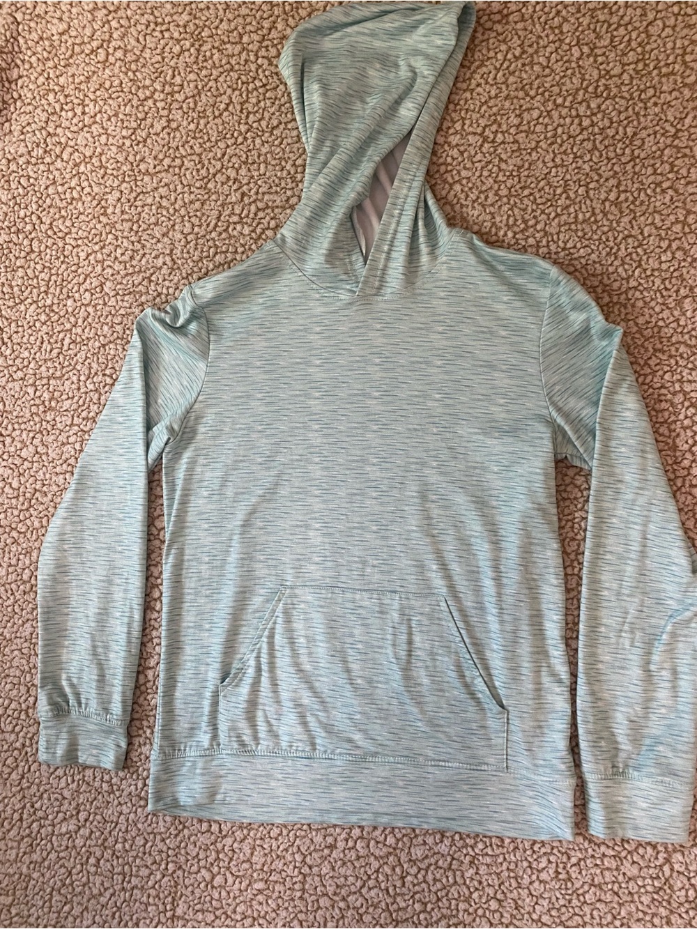 ebb & flow Girls Size L Hoodie Blue Space Dye Athletic Pullover Sweatshirt